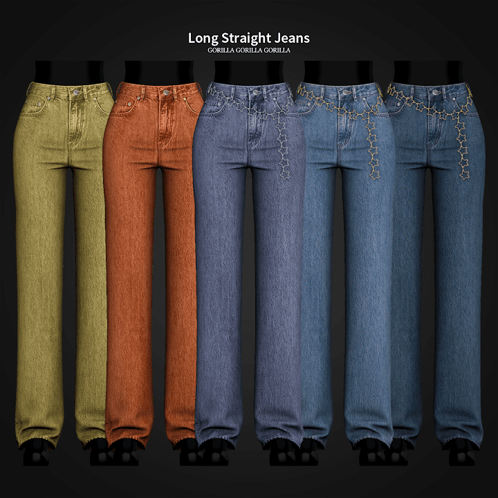 Джинсы Long Straight Jeans